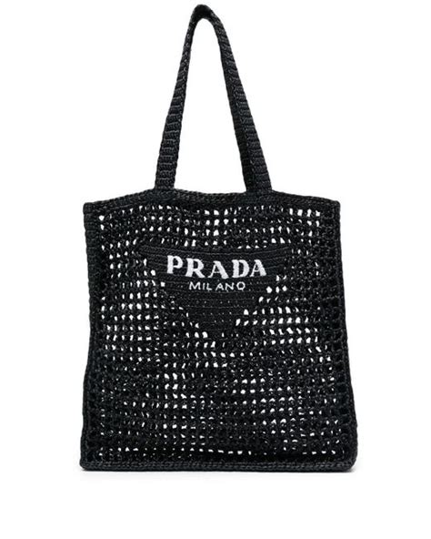 prada raffia logo tote|prada shopping tote.